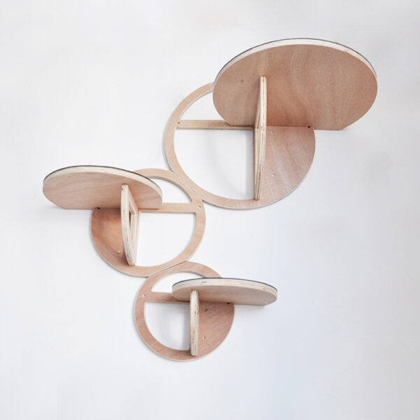 Cat shelves wall climbing wood cat wall shelf set