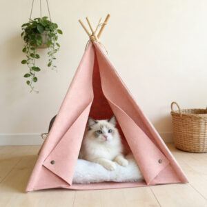 Felt Cat Teepee 48×48×50cm