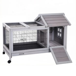 Indoor Rabbit Cage Fir Wood 40.4×23.6×28.3In