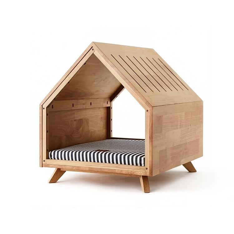 Small Raised Dog Bed Wood 50×60×57cm