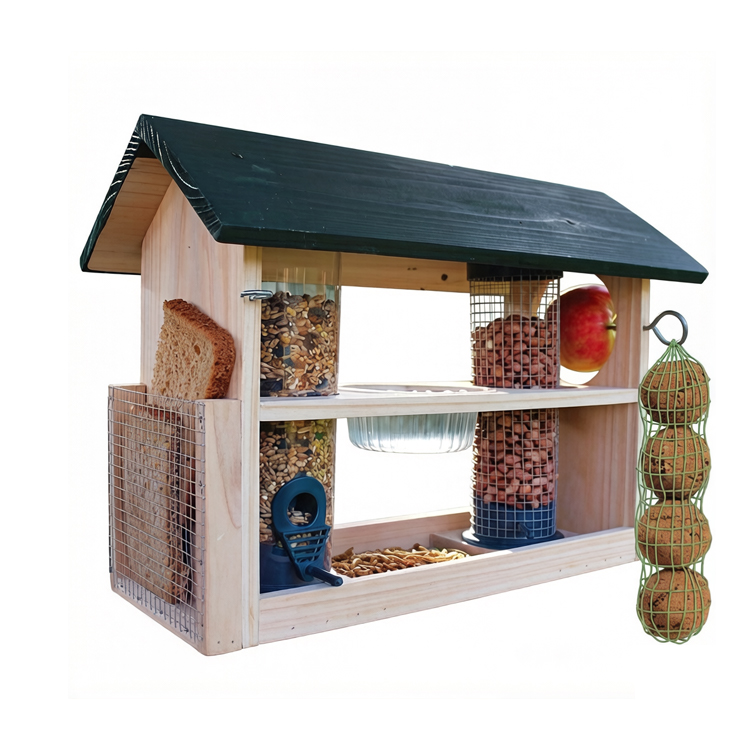 Bird Feeder Solid Wood 39×28×19cm