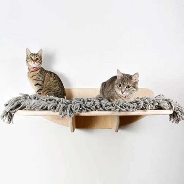 Modern Wall-Mounted Wooden Cat Play Station
