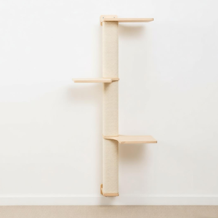 Wall Mounted Cat Climbing Frame Wood 74×29×29cm - Image 2