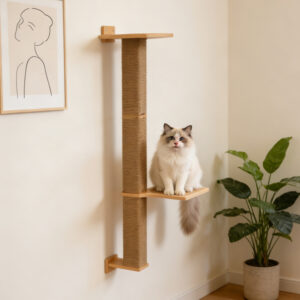 Wall Mounted Cat Climbing Frame Wood 74×29×29cm