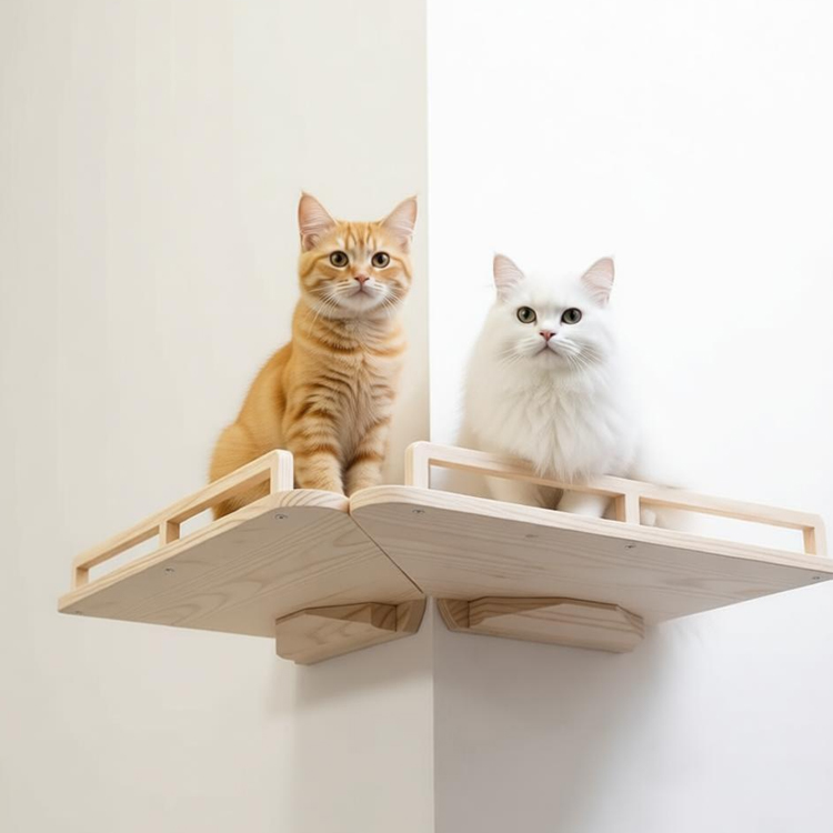 Wall Mounted Cat Shelf Bed Plywood 45×27cm