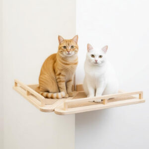 Wall Mounted Cat Shelf Bed Plywood 45×27cm