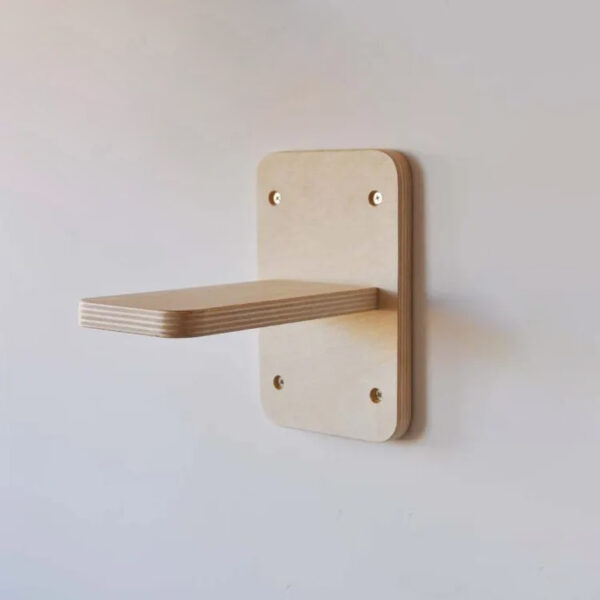 Wall-Mounted Wooden Cat Climbing Frame with Shelves