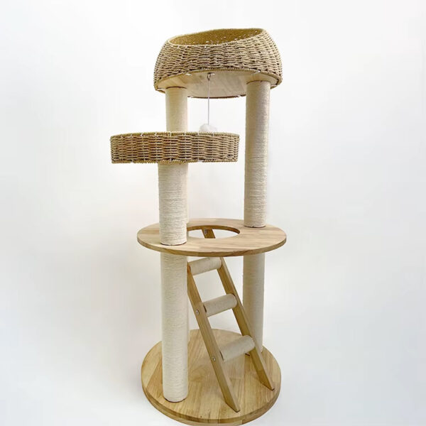 Modern Multi-Level Cat Tree Tower with Sisal Scratching Posts