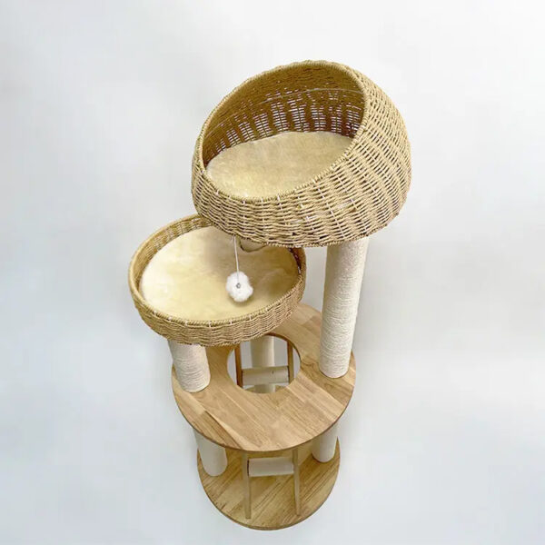Modern Multi-Level Cat Tree Tower with Sisal Scratching Posts