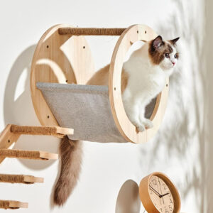 Wall-Mounted Cat Hammock and Climbing Set
