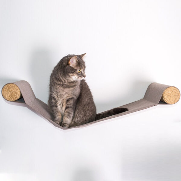 Wall-Mounted Cat Hammock with 2 Steps