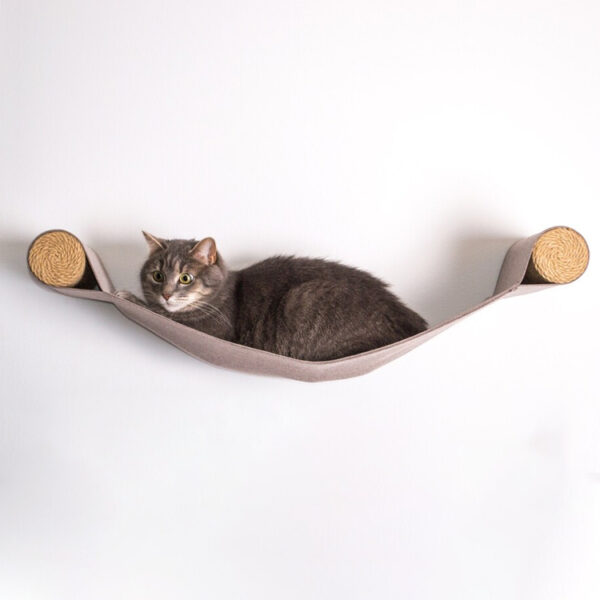 Wall-Mounted Cat Hammock with 2 Steps