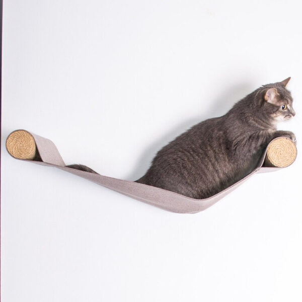 Wall-Mounted Cat Hammock with 2 Steps