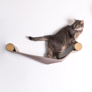Wall-Mounted Cat Hammock with 2 Steps