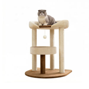 Wood Cat Scratcher Condo 59×59×70cm