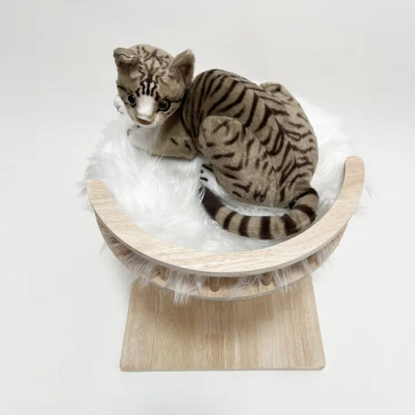 ​​Wooden Cat Tower with Sisal Scratching Posts and Cozy Lounge Bed​