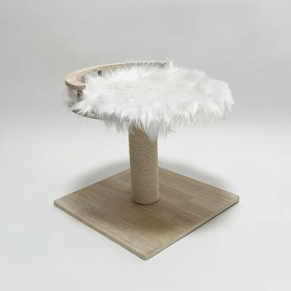 ​​Wooden Cat Tower with Sisal Scratching Posts and Cozy Lounge Bed​