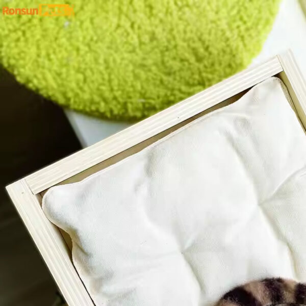 Adjustable Wooden Cat Window Perch with Hammock Bed