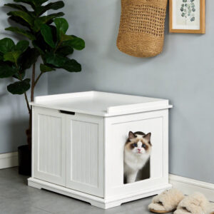 Cat Box Litter Enclosure Wood 20.24×21.26W