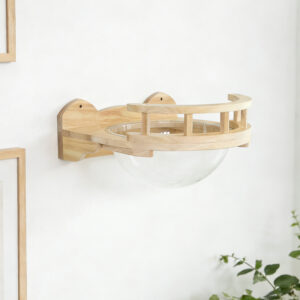 Cat Hammock Bed Pine Wood 39×40×24cm (2)