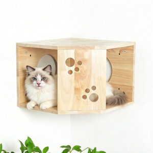 Corner Cat Wall Perch Plywood 40×40×30cm