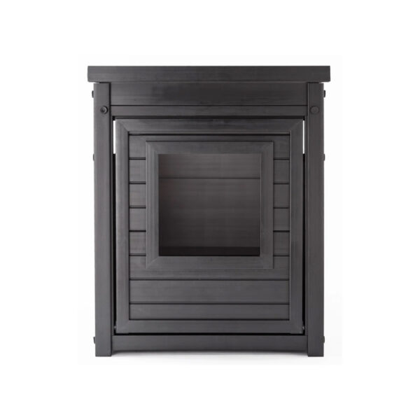 Eco-Friendly Composite Litter Box Enclosure with Flip-Door End Table Design