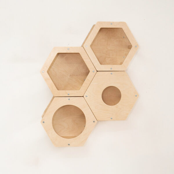 Hexagonal Wall-Mounted Cat House