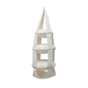 Indoor Cat Swing Hammock Bed with Climbing Shelf