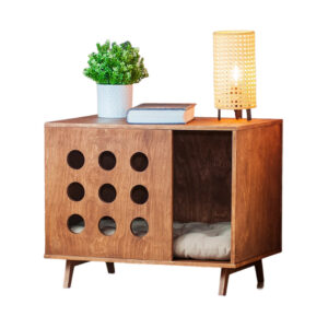 Modern Cabin-Style Pet House with Optional Door