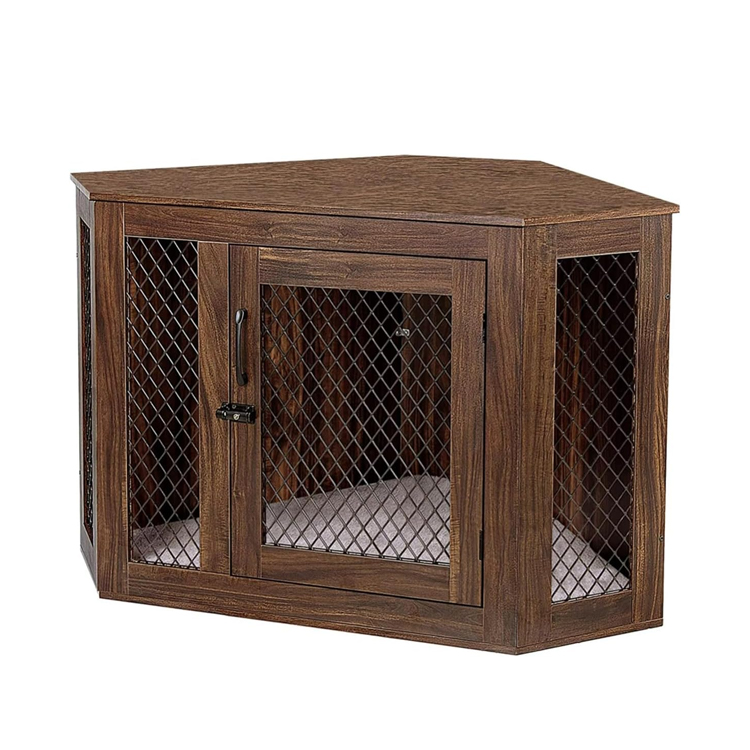 Modern Dog Crate Wood & Metal 132×58×70cm - Image 3