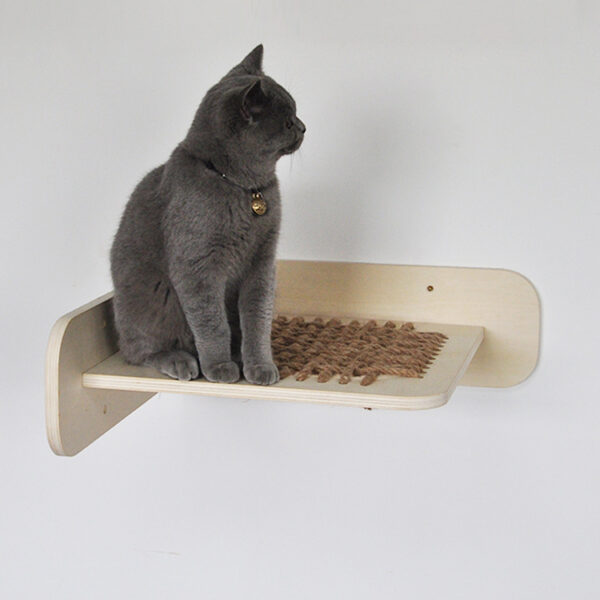Modular Wooden Cat Climbing Furniture with Scratch Board