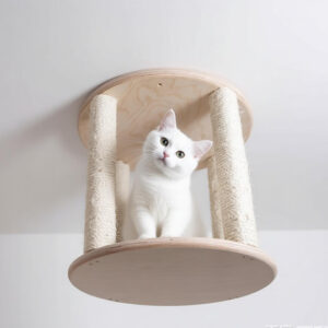 Wall-Mounted Cat Ceiling Shelf Wood 40cm
