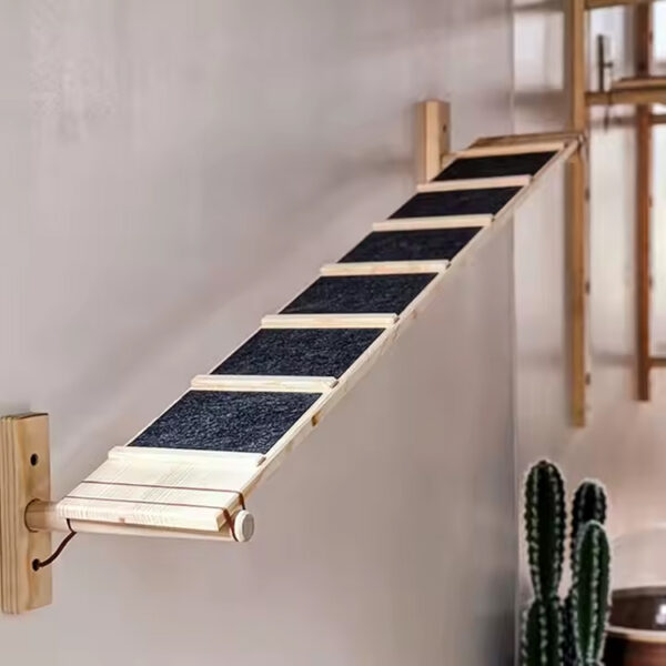 Wall-Mounted Cat Climbing Ladder with Felt Pad