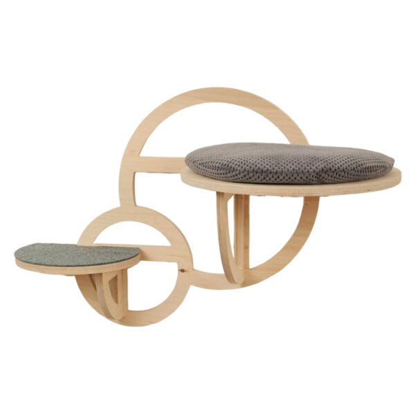 Wall-Mounted Cat Climbing Shelf with Cushioned Perches