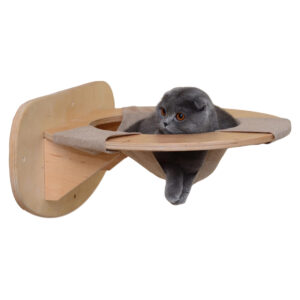 Wooden Wall-Mounted Cat Hammock Shelf