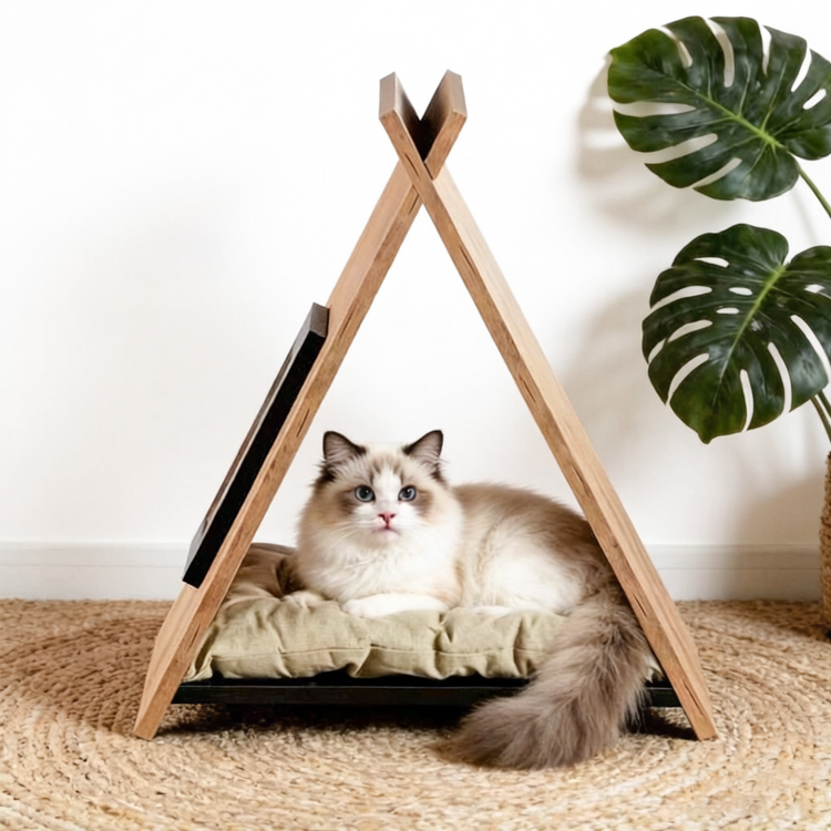Cat Scratcher And Bed MDF 60x60x40cm
