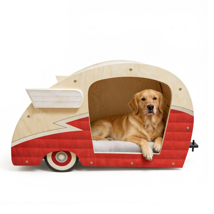 Cute Dog Beds Plywood 42×42×72cm