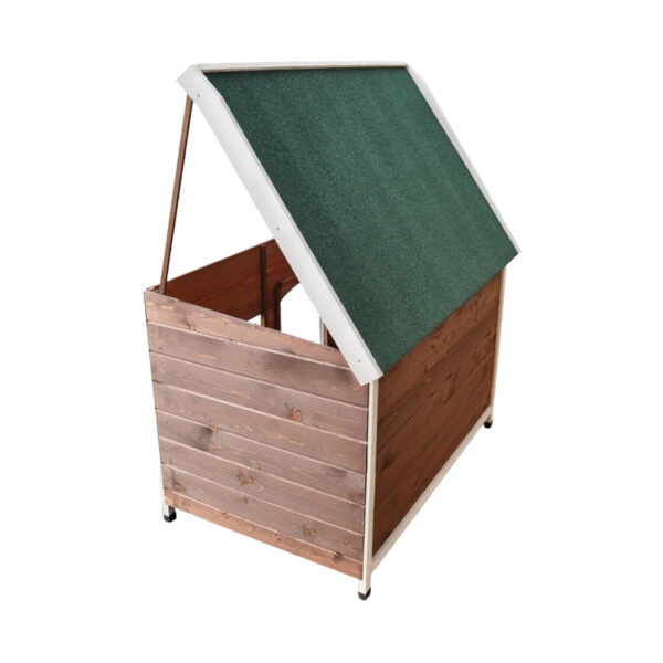 Large Flat Roof Wooden Dog Kennel