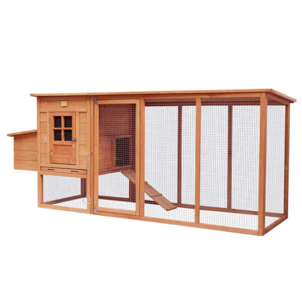 Ventilated Chicken Coop and Rabbit Hutch with Waterproof Roof & Run