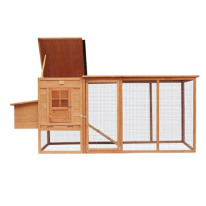 Ventilated Chicken Coop and Rabbit Hutch with Waterproof Roof & Run
