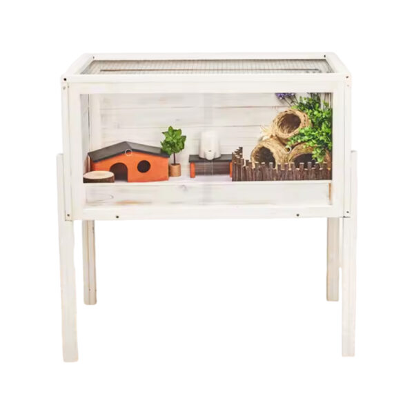 Wooden Hamster Cage with Clear Plastic Panels​