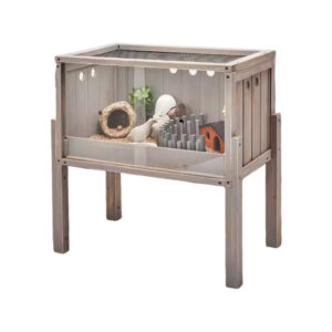 Wooden Hamster Cage with Clear Plastic Panels​