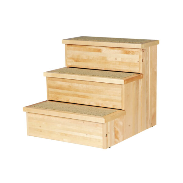 Wooden Pet Stairs with Storage & Non-Slip Steps