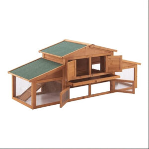 ​​2-Story Outdoor Wooden Hutch for Large Rodents​​