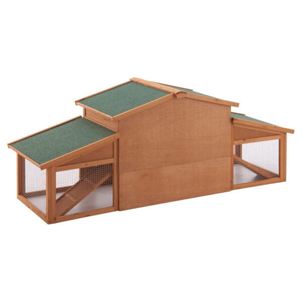 ​​2-Story Outdoor Wooden Hutch for Large Rodents​​