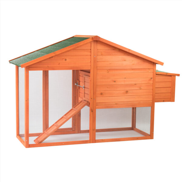 ​​6-Foot Large Chicken Coop and Run with Nest Boxes and Egg Collection​​