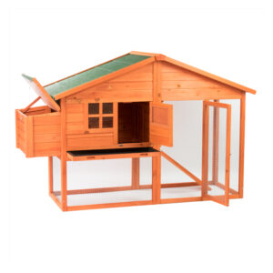 ​​6-Foot Large Chicken Coop and Run with Nest Boxes and Egg Collection​​