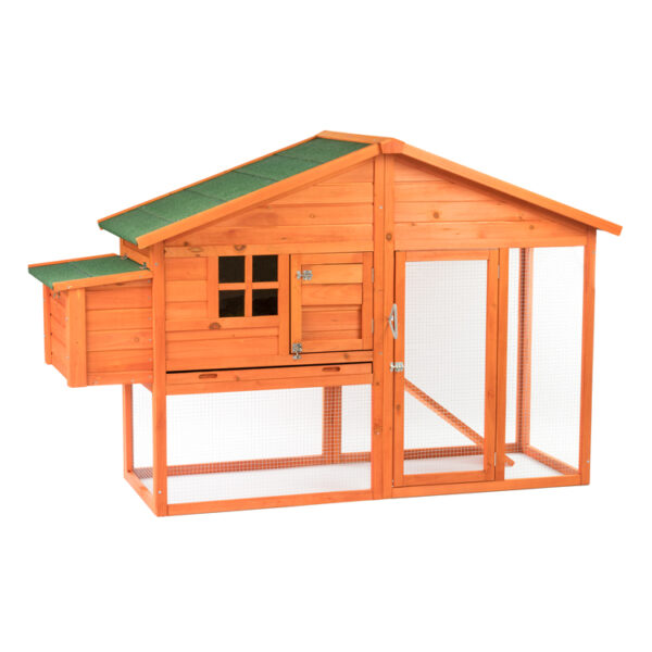 ​​6-Foot Large Chicken Coop and Run with Nest Boxes and Egg Collection​​