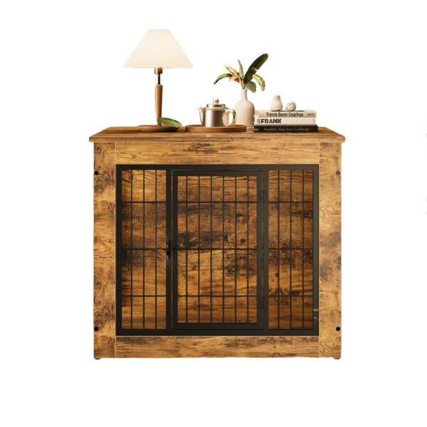 ​​Furniture-Style Dog Crate with Soft Cushion​​