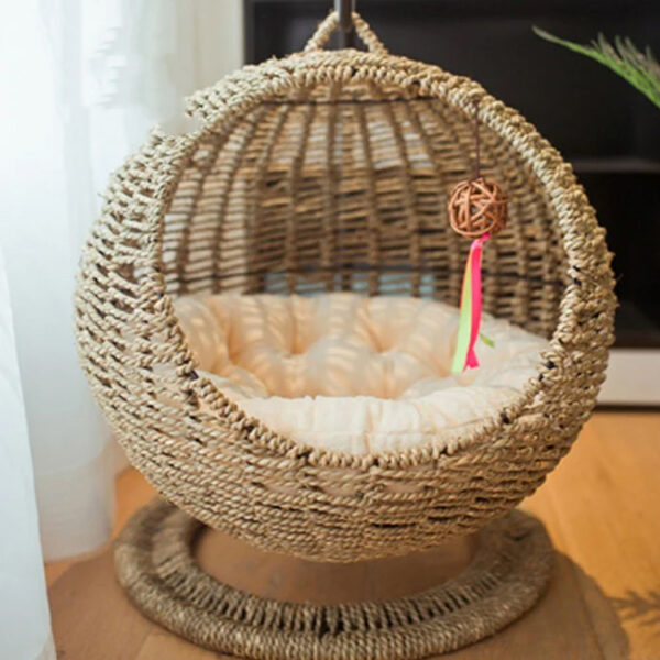 ​​Semi-Enclosed Hanging Litter Basket for Cats​​